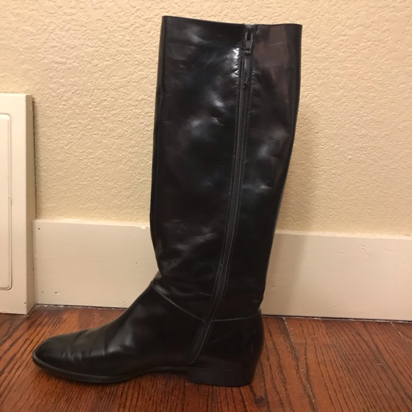 Salvatore Ferragamo Black Leather Riding Boots - Picture 3 of 8